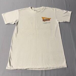 In-N-Out Burger California White Graphic T-Shirt Mens Small Vintage Cars Sunset